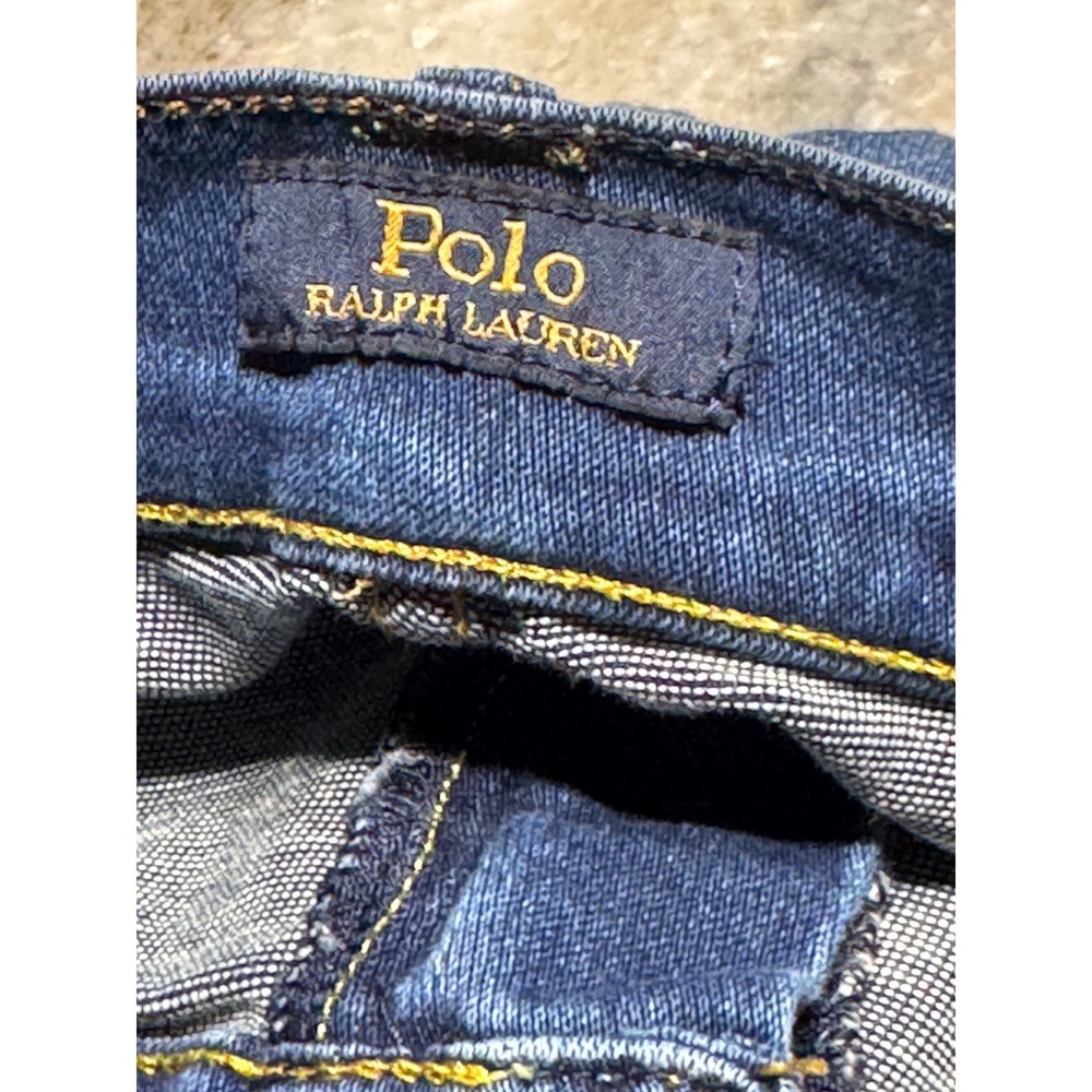 Polo Ralph Lauren Denim Shorts Kids Size 12 Blue Raw Hem Classic Preppy Casual - Picture 4 of 14
